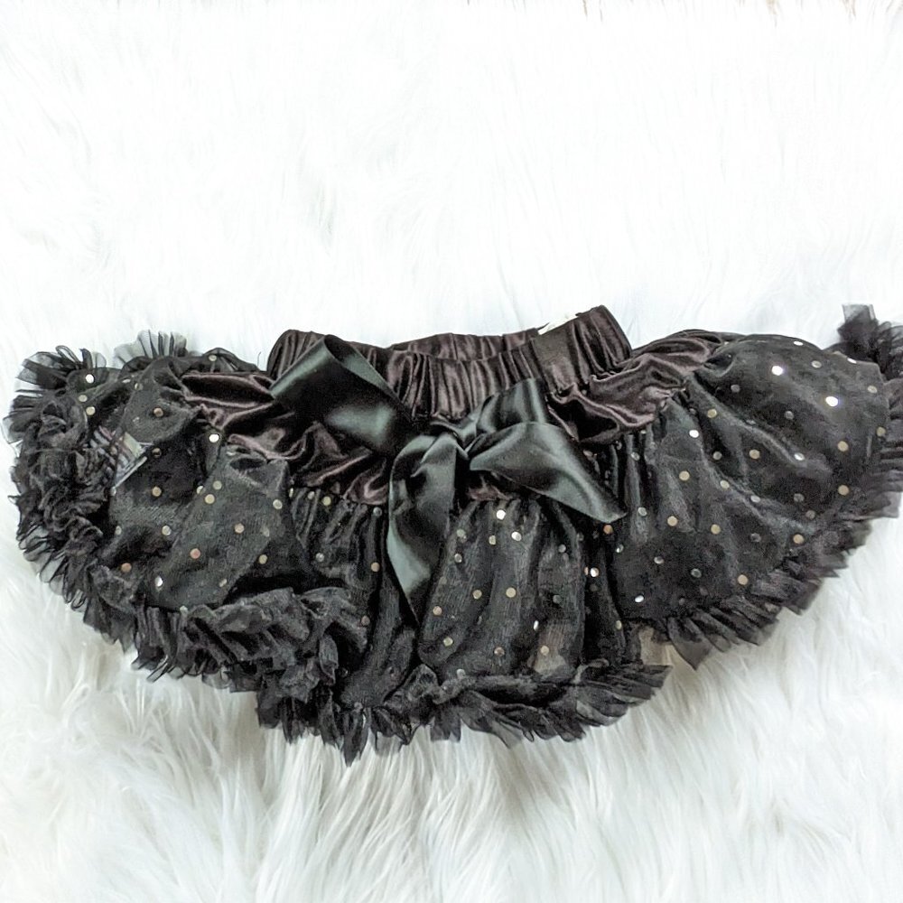 Baby Girl Black Sparkly Tutu Skirt 12-18M